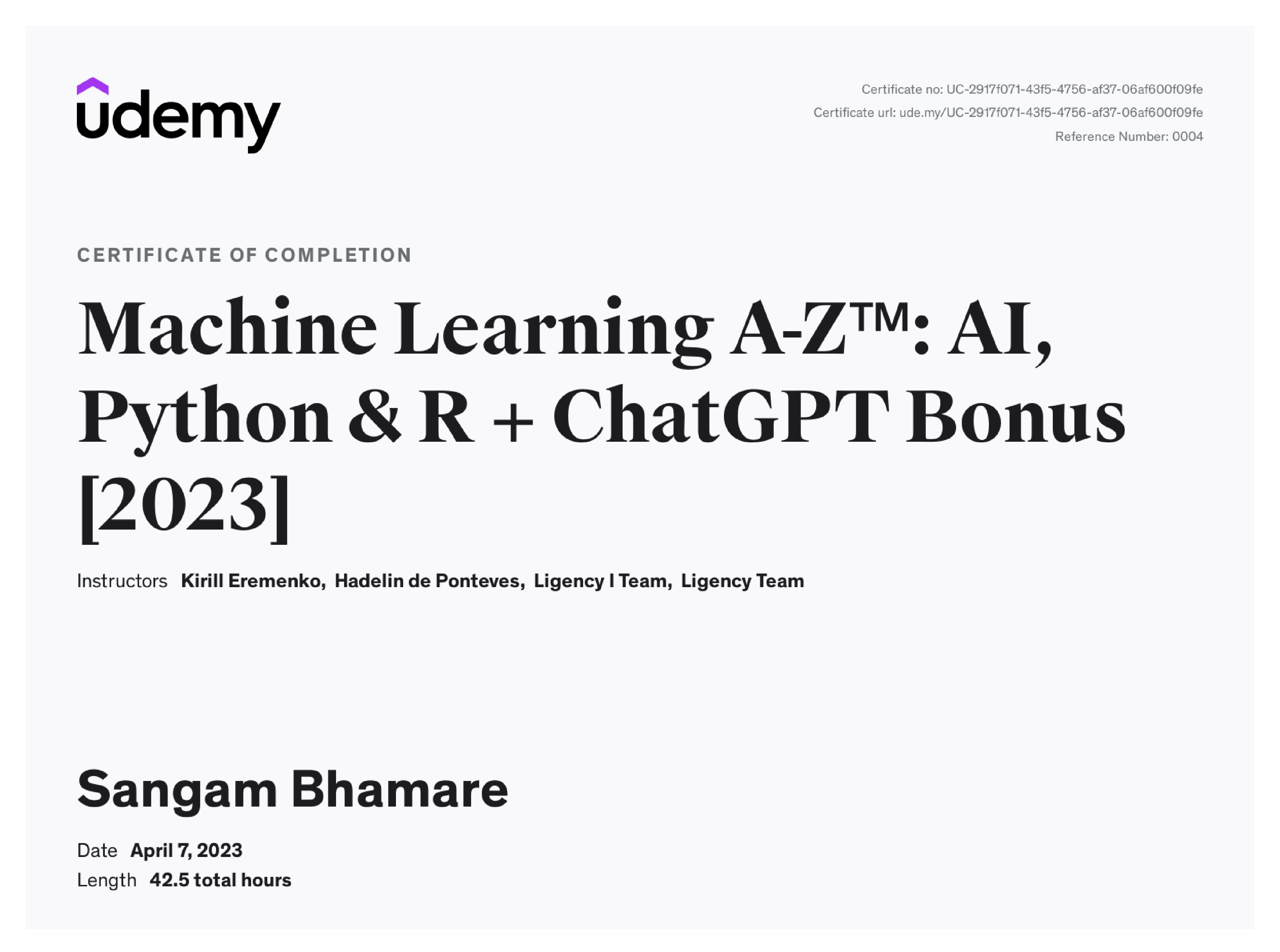 Machine Learning A-Z